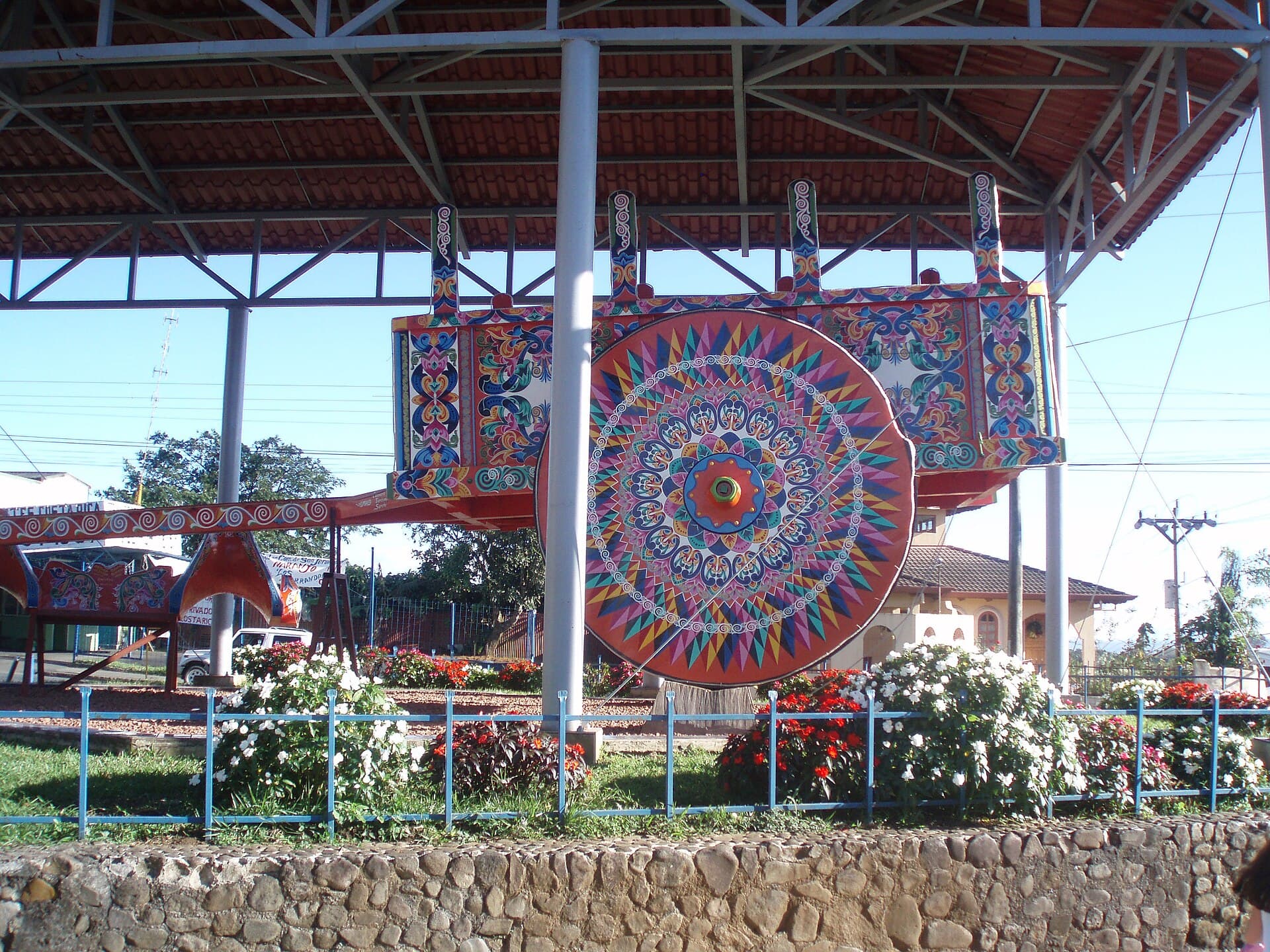 Painted oxcart in Sarchí
