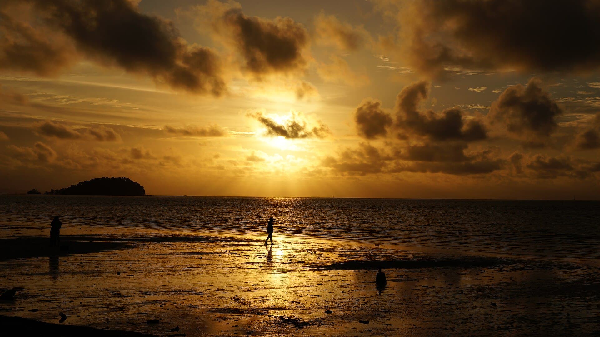 Sunset at Tanjung Pendam Beach