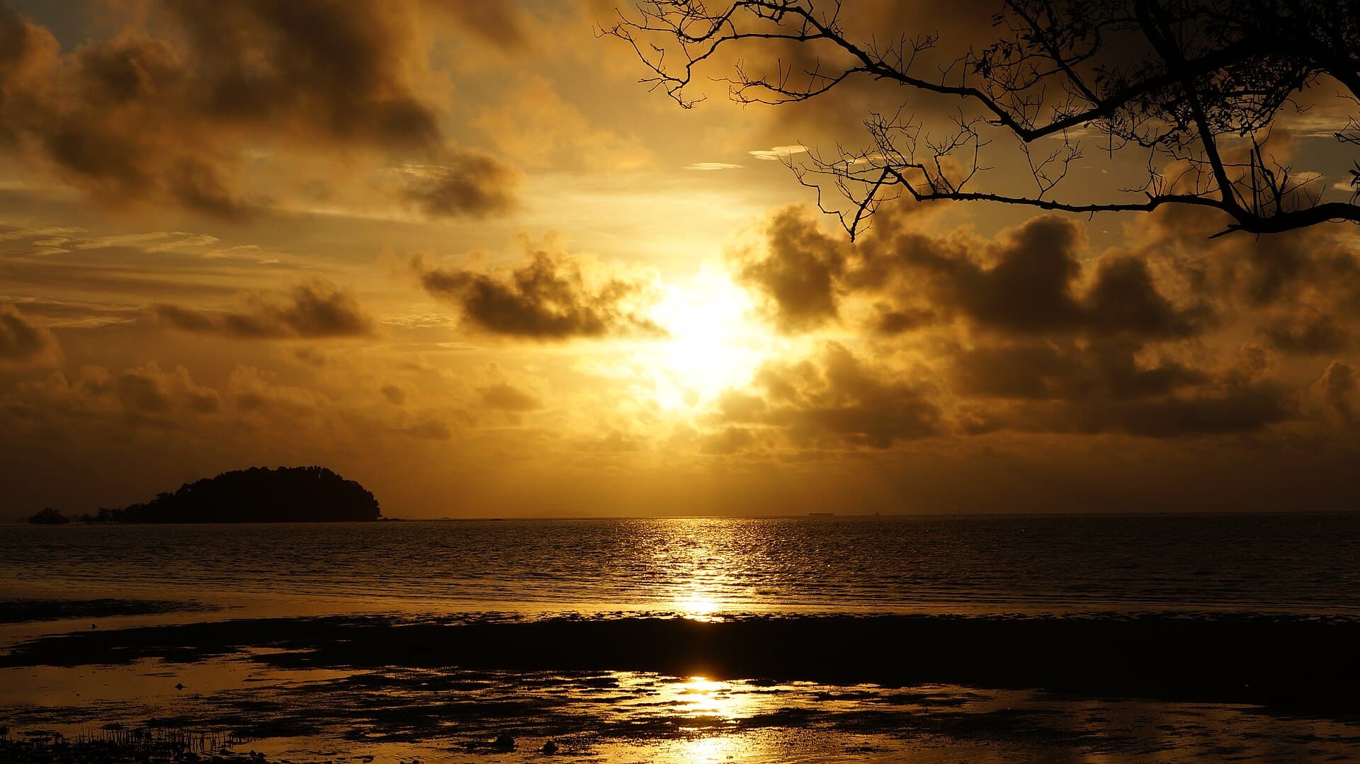 Sunset at Tanjung Pendam Beach