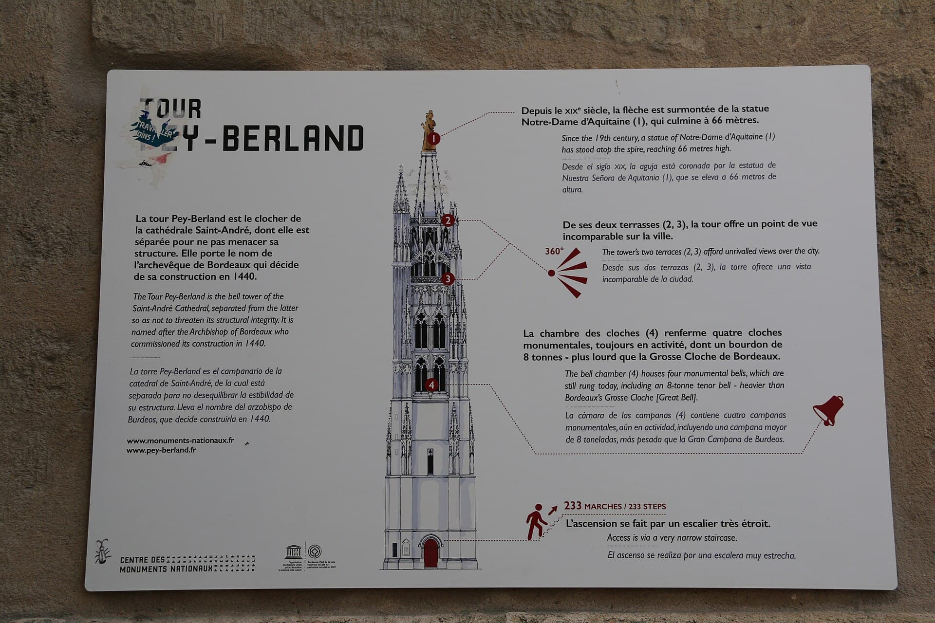 Pey-Berland Tower, Bordeaux
