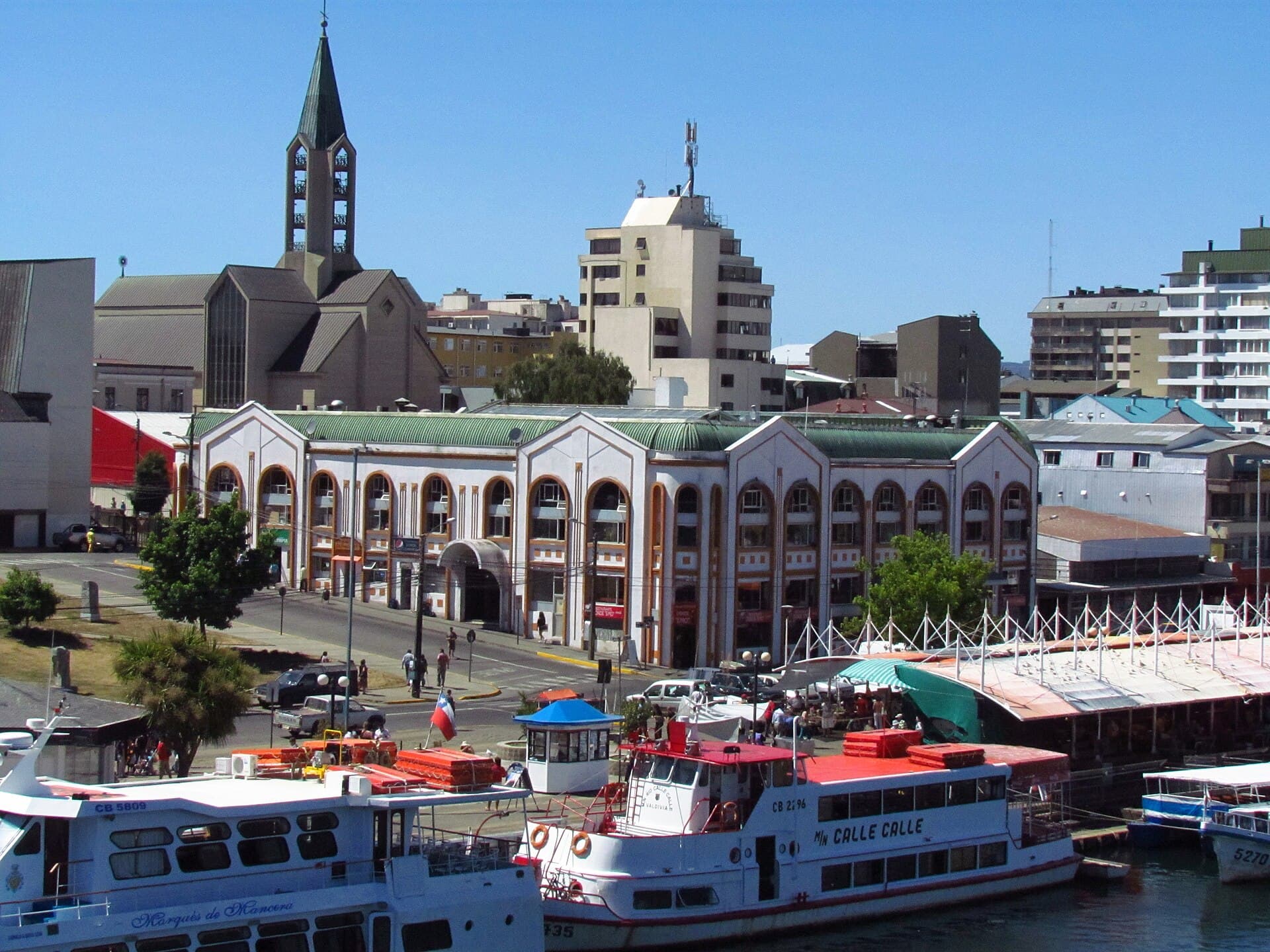 Valdivia river market
