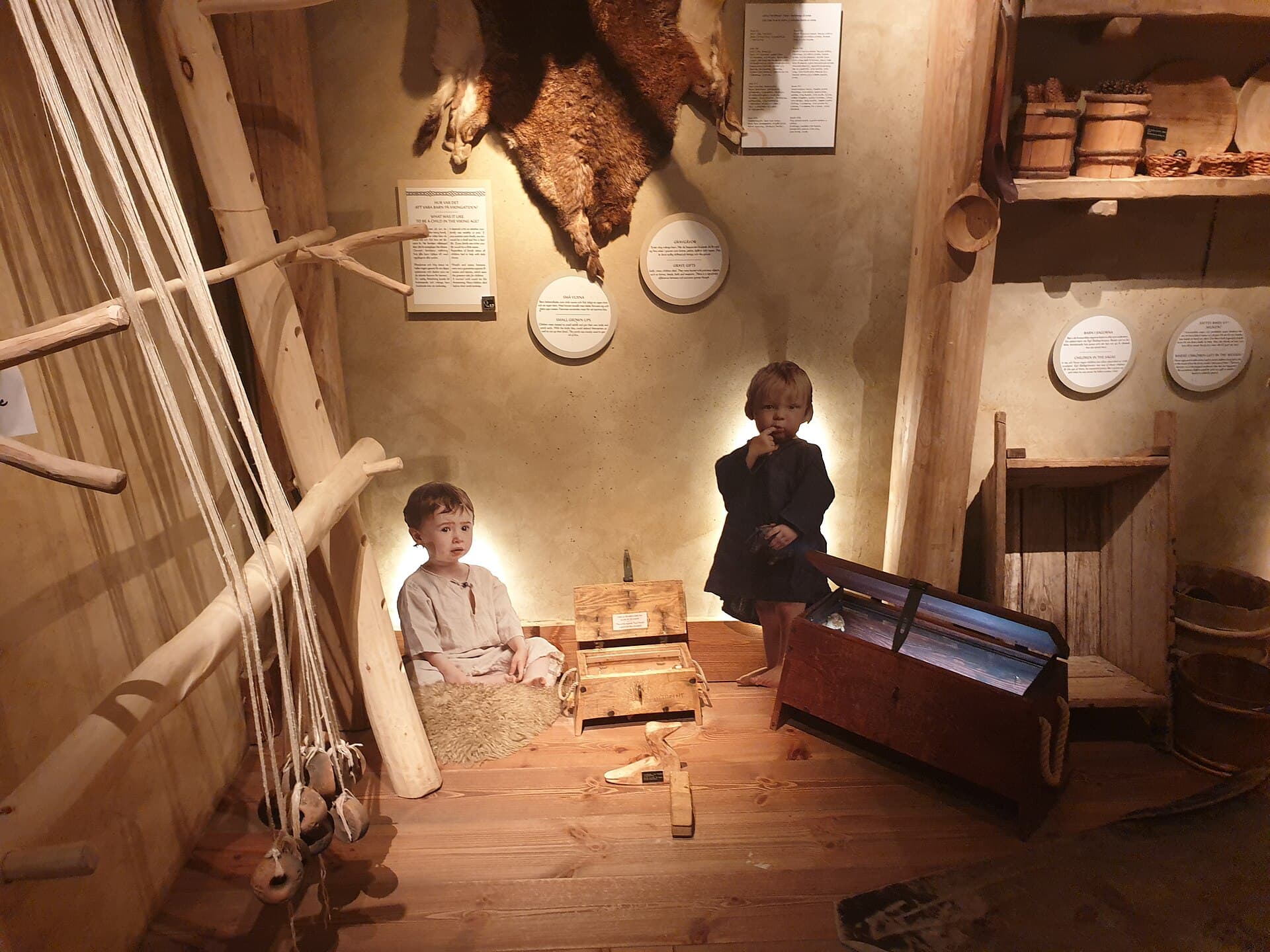 A display on children in the Viking age