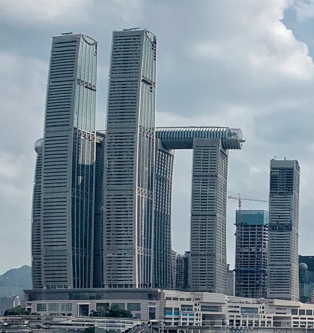 Raffles City and the Crystal Skybridge